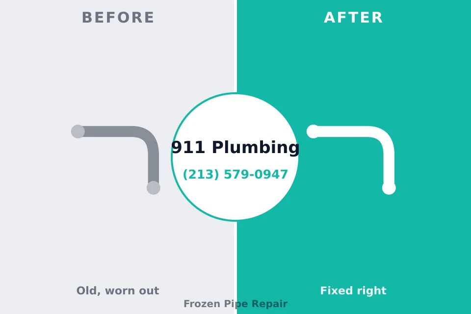 Before and after: plumbing repair Oak Grove, VA